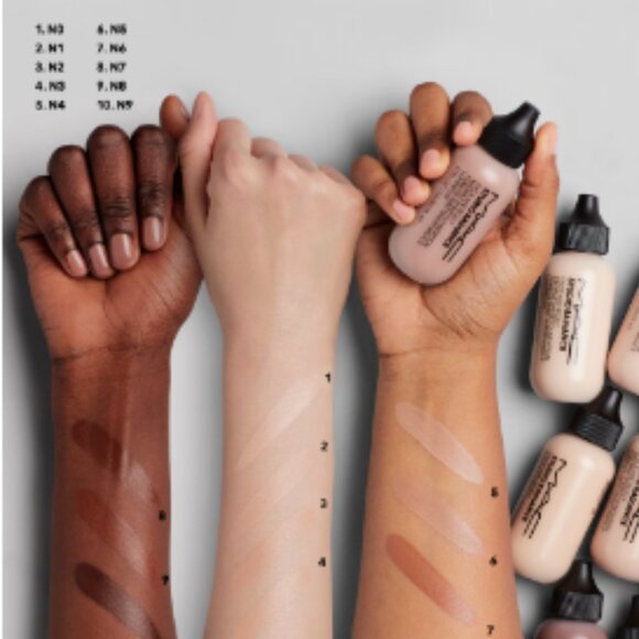 NEW MAC Cosmetics Studio Radiance Face Body Foundation in N7 Dark Radiant Sheer - Picture 5 of 7